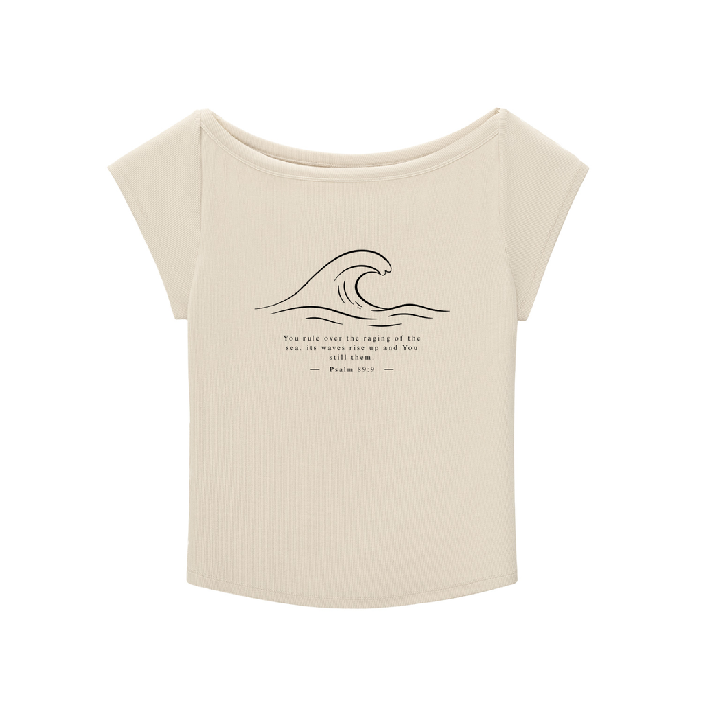 Stilled Waves Slim-Fit Wide Neck Top