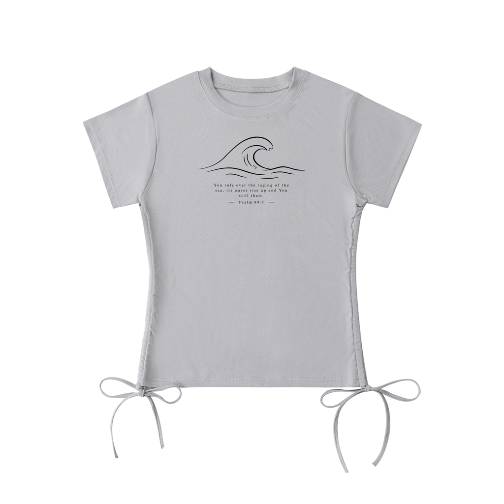 Stilled Wave Elegant Drawstring Top