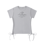 Stilled Wave Elegant Drawstring Top