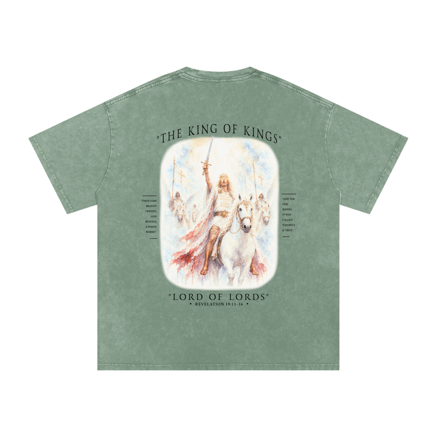 Rider coming with angels