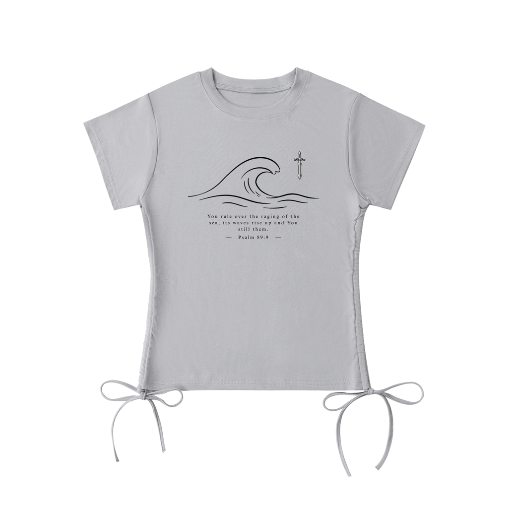 Stilled Waves Elegant Drawstring Top