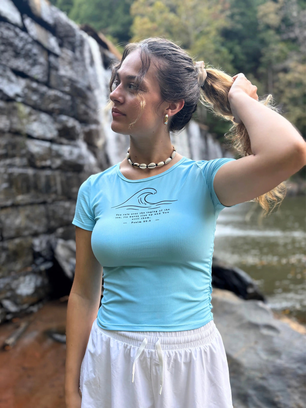 Stilled Wave Ruched Athletic Top