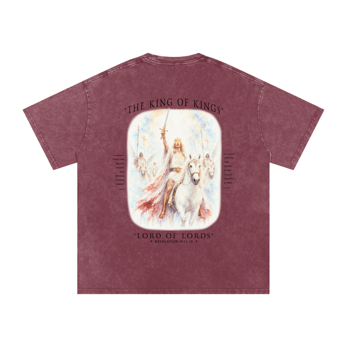 Rider coming with angels