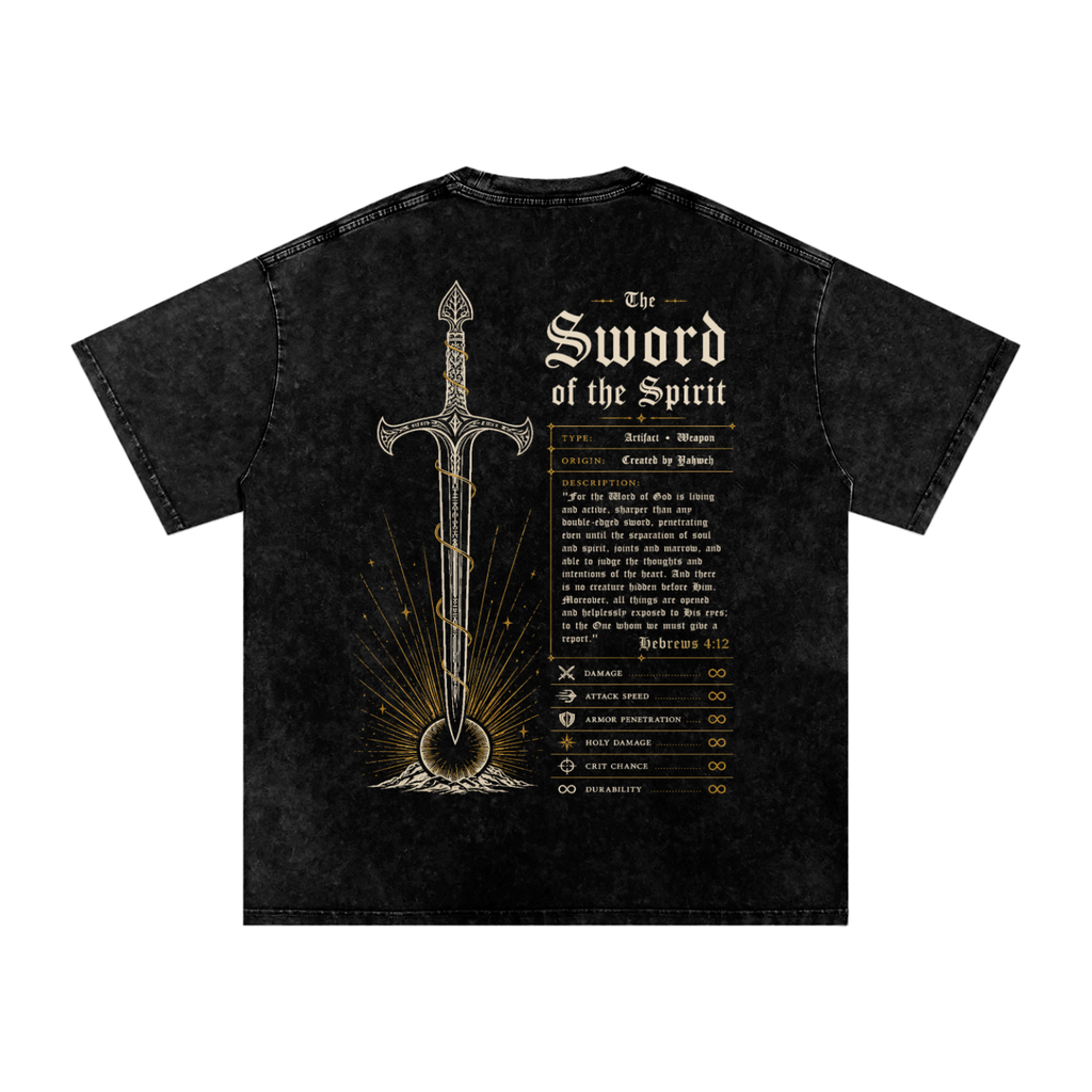 Sword of the Spirit Artifact Washed Out Oversized Tee