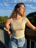 SOS Apparel Slim-Fit Wide Neck Top