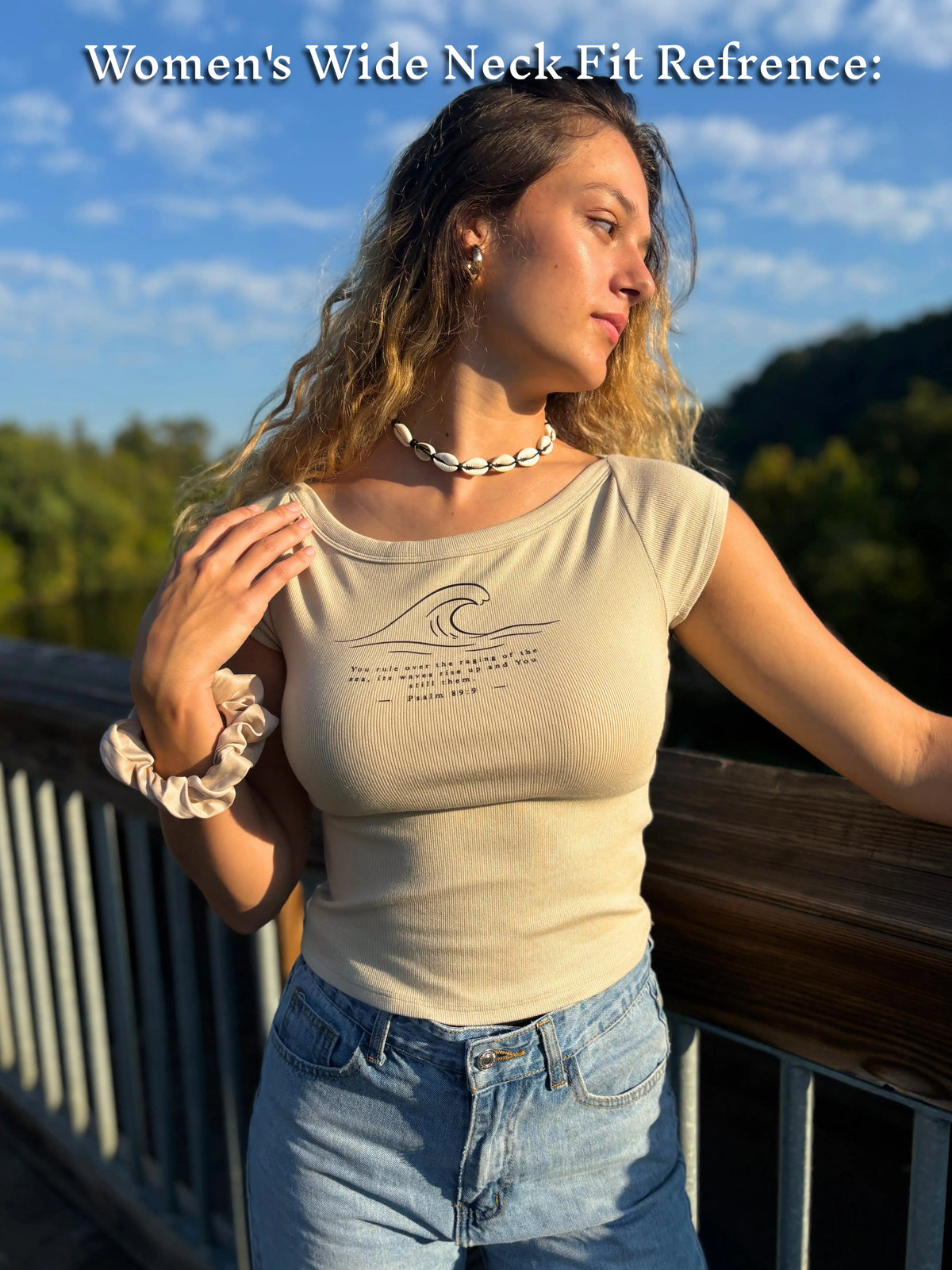 SOS Apparel Slim-Fit Wide Neck Top