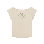 Stilled Wave Slim-Fit Wide Neck Top