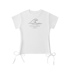 Stilled Wave Elegant Drawstring Top