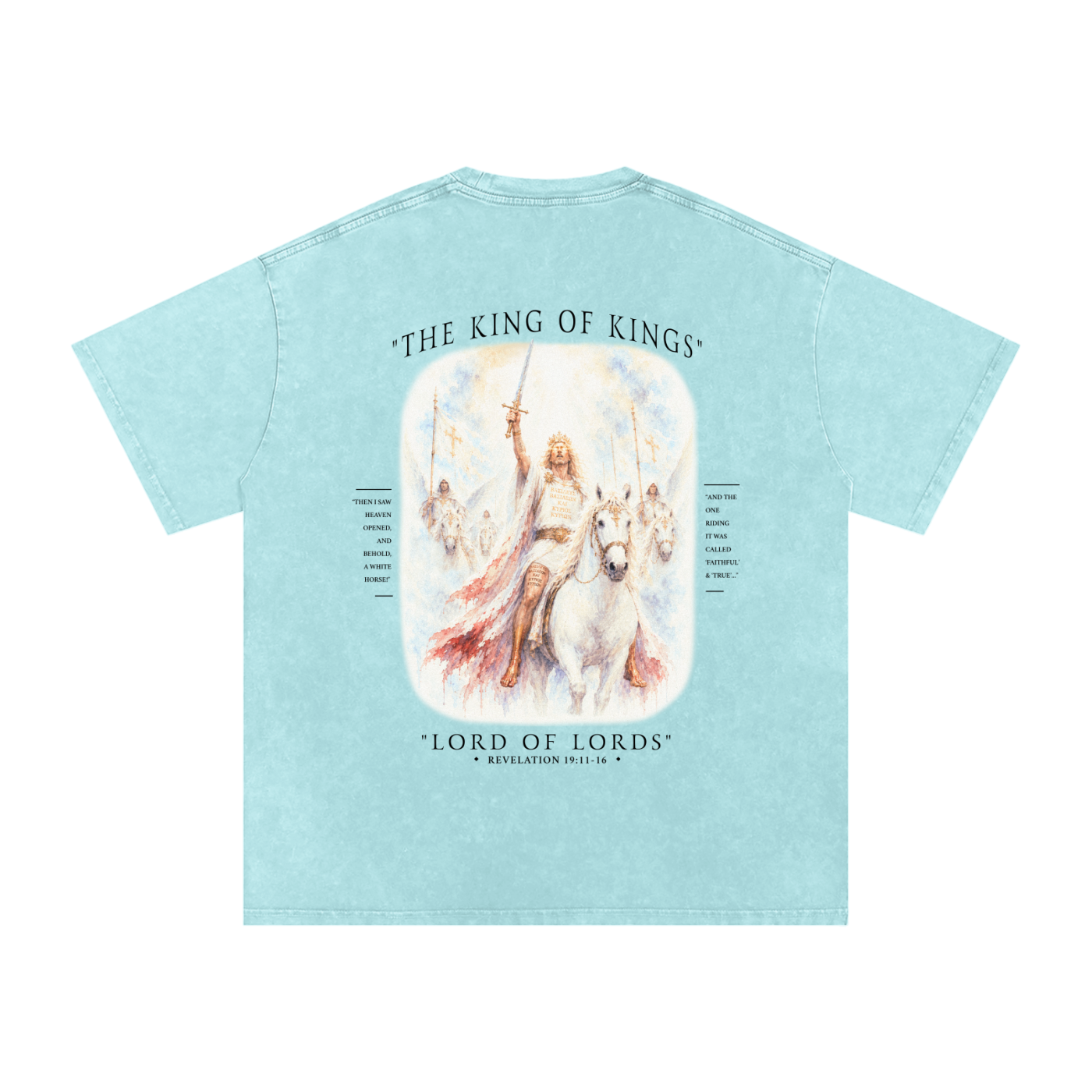 Rider coming with angels
