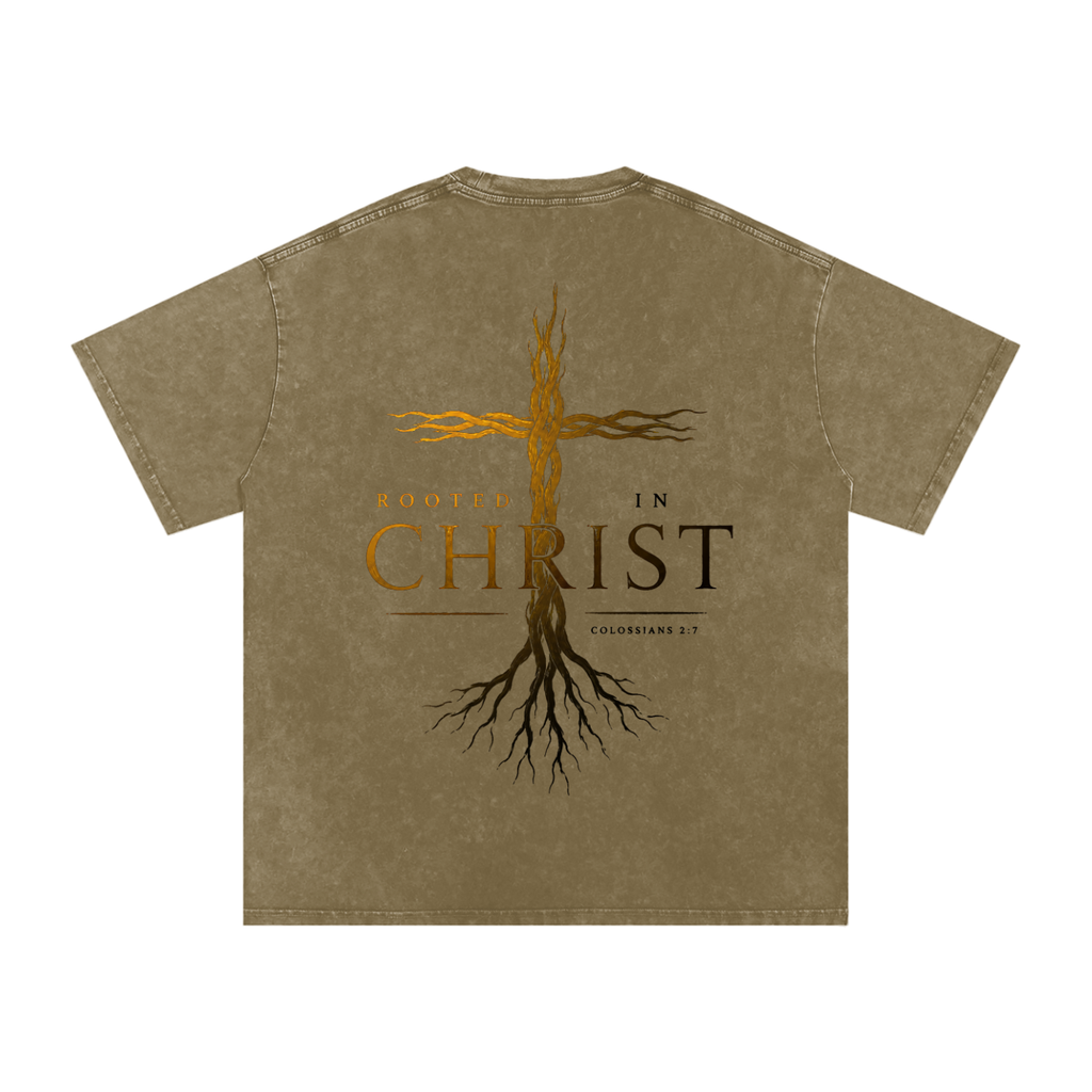 Root Cross Washed Out Oversized Tee