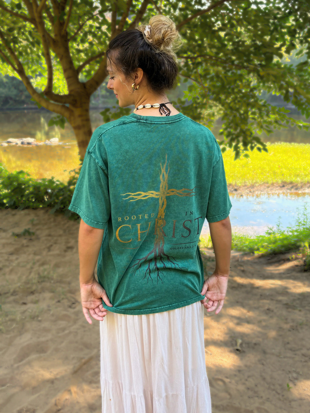 Root Cross Washed Out Oversized Tee
