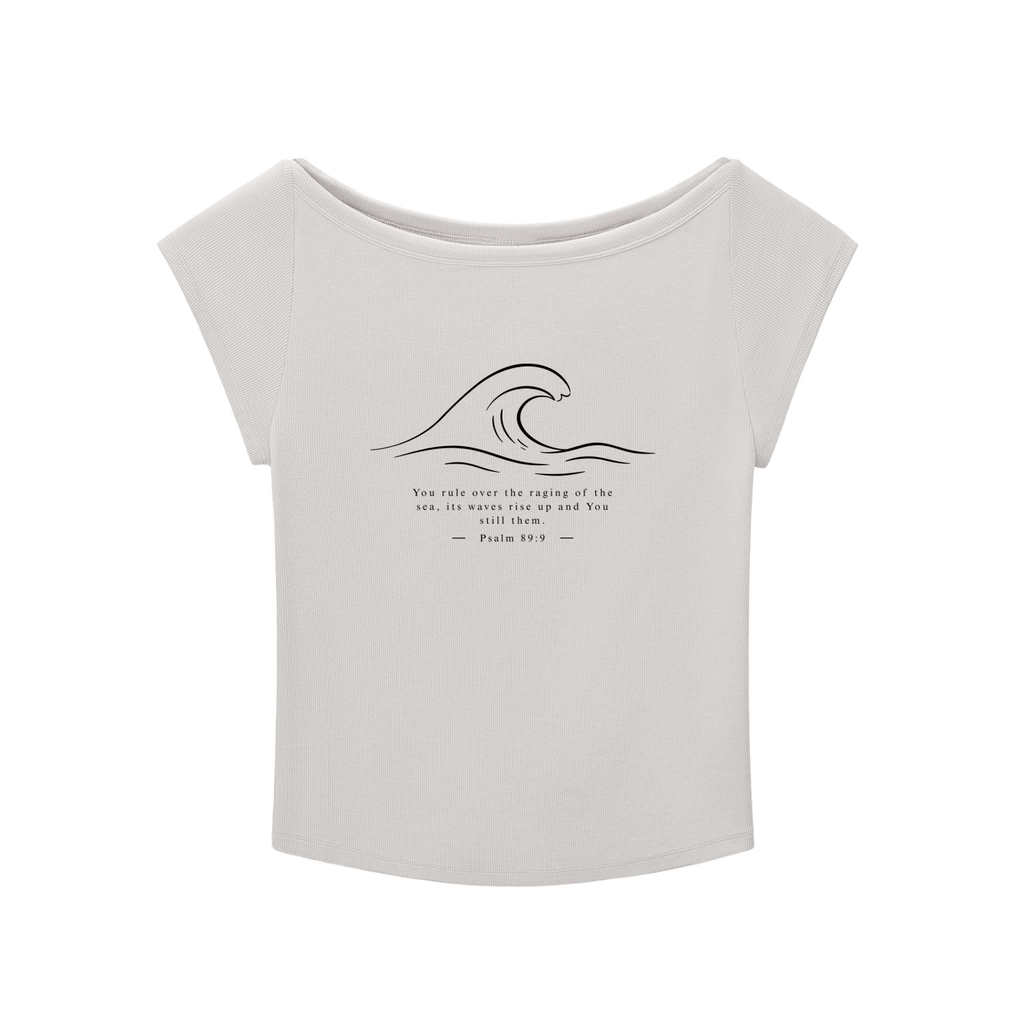 Stilled Waves Slim-Fit Wide Neck Top