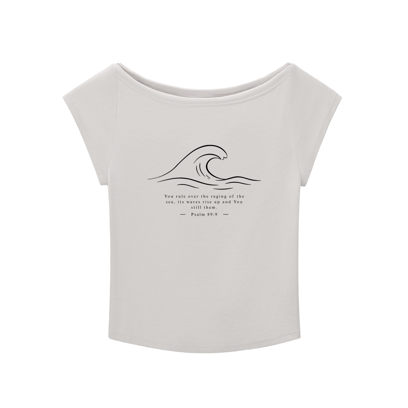 Stilled Waves Slim-Fit Wide Neck Top