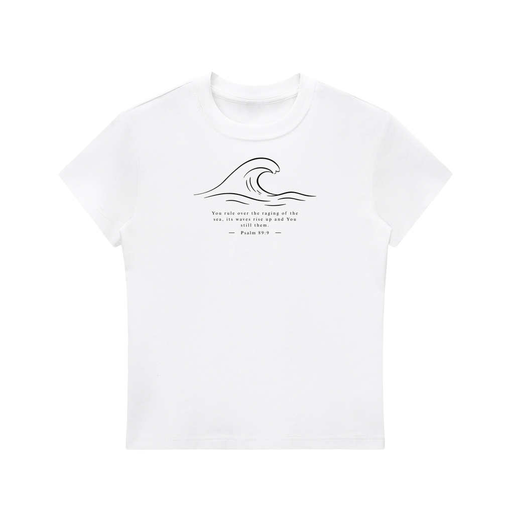 Stilled Wave Slim-Fit Women's Crewneck Tee