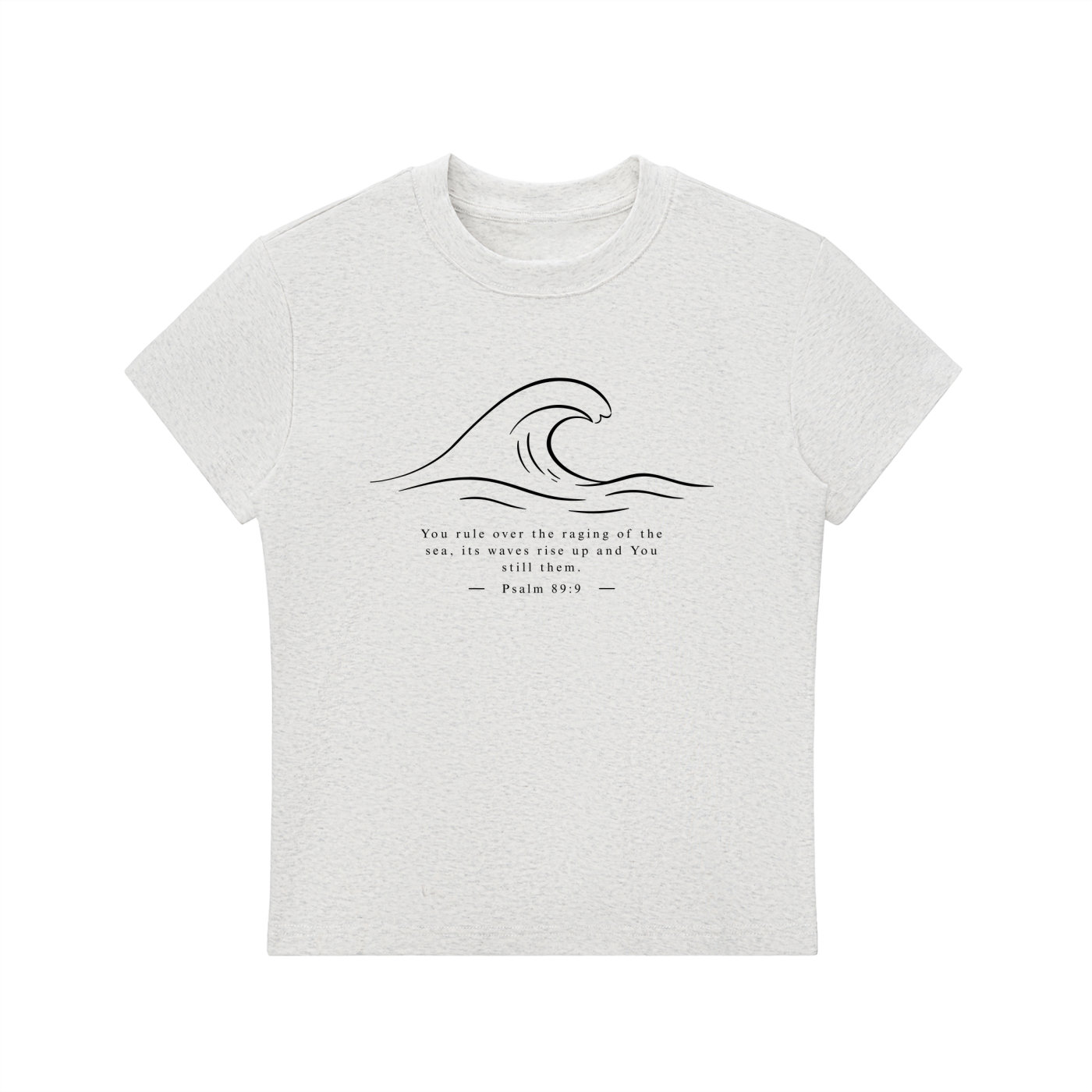 Stilled Waves Slim-Fit Women's Crewneck Tee