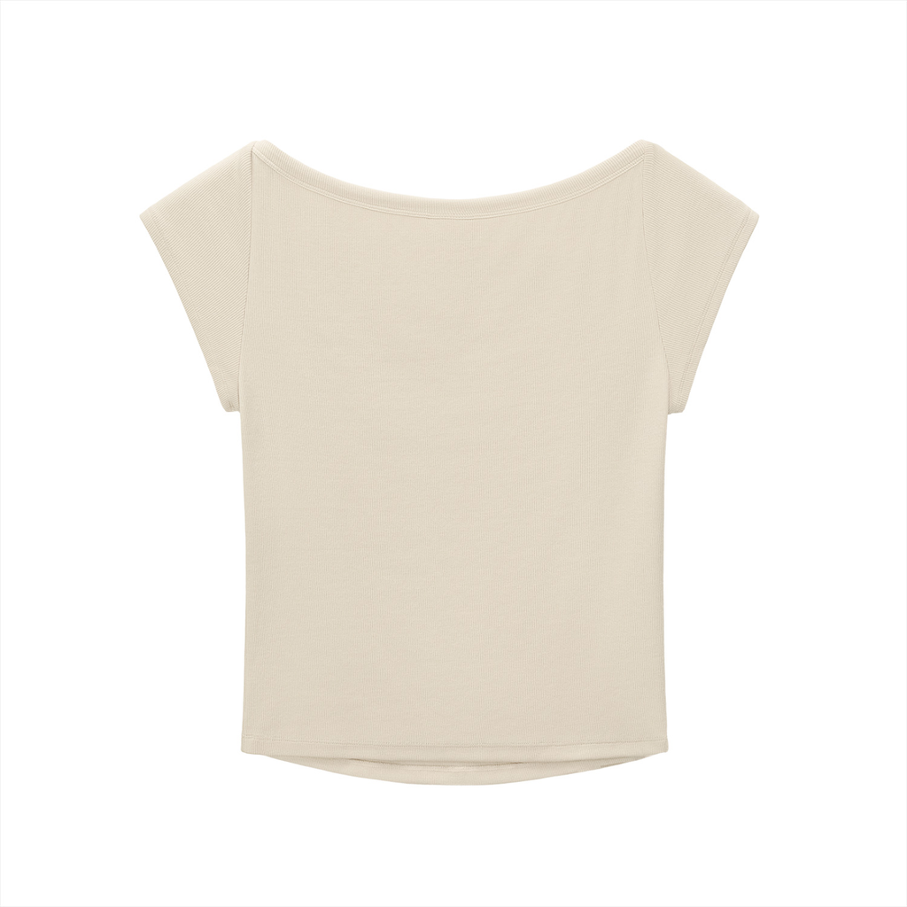 Stilled Waves Slim-Fit Wide Neck Top