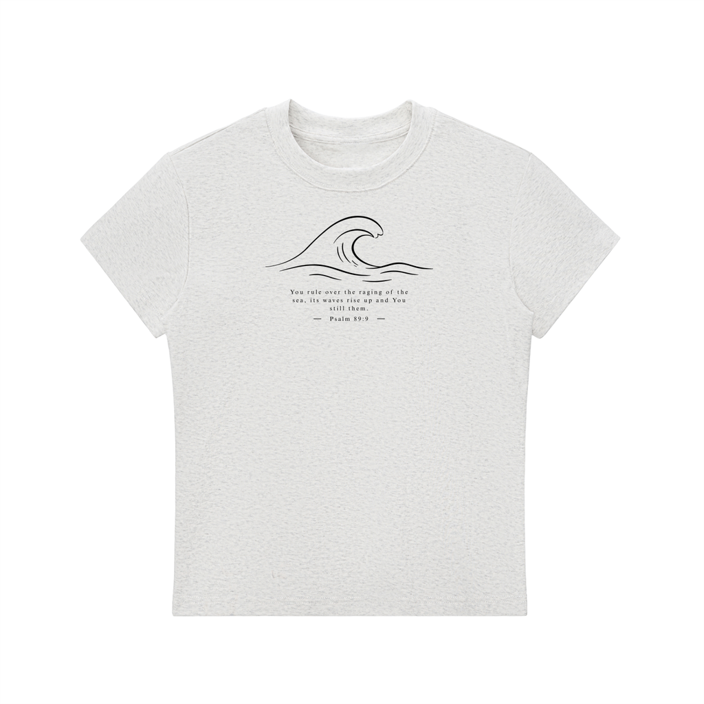 Stilled Wave Slim-Fit Women's Crewneck Tee