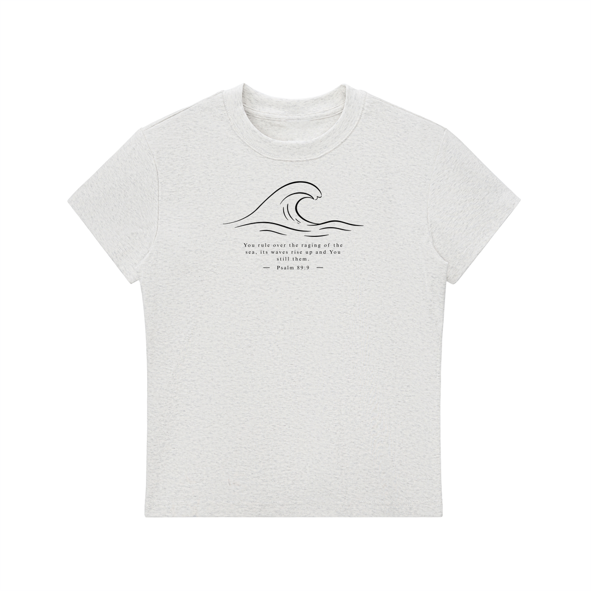 Stilled Wave Slim-Fit Women's Crewneck Tee