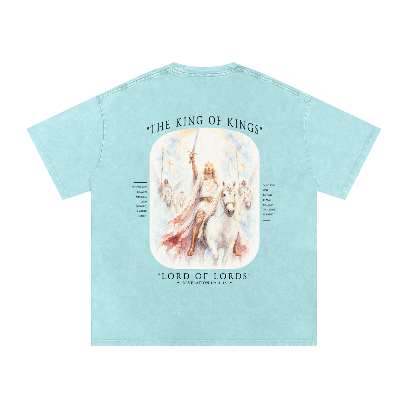 Rider coming with angels