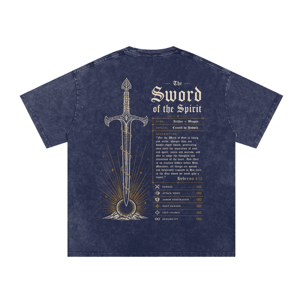 Sword of the Spirit Artifact Washed Out Oversized Tee