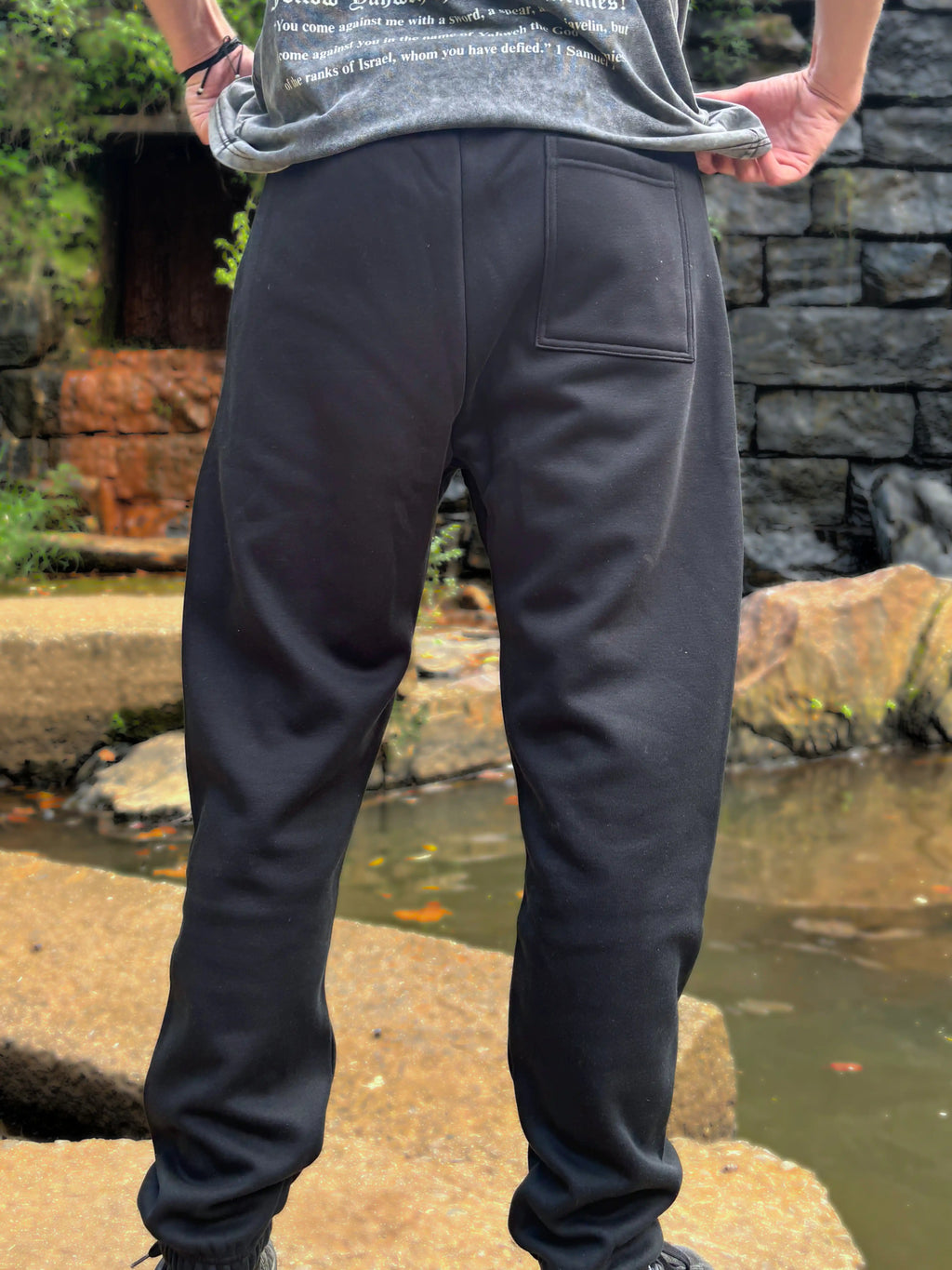 Ephesians 6:17 Fleece Sweatpants (White Lettering)
