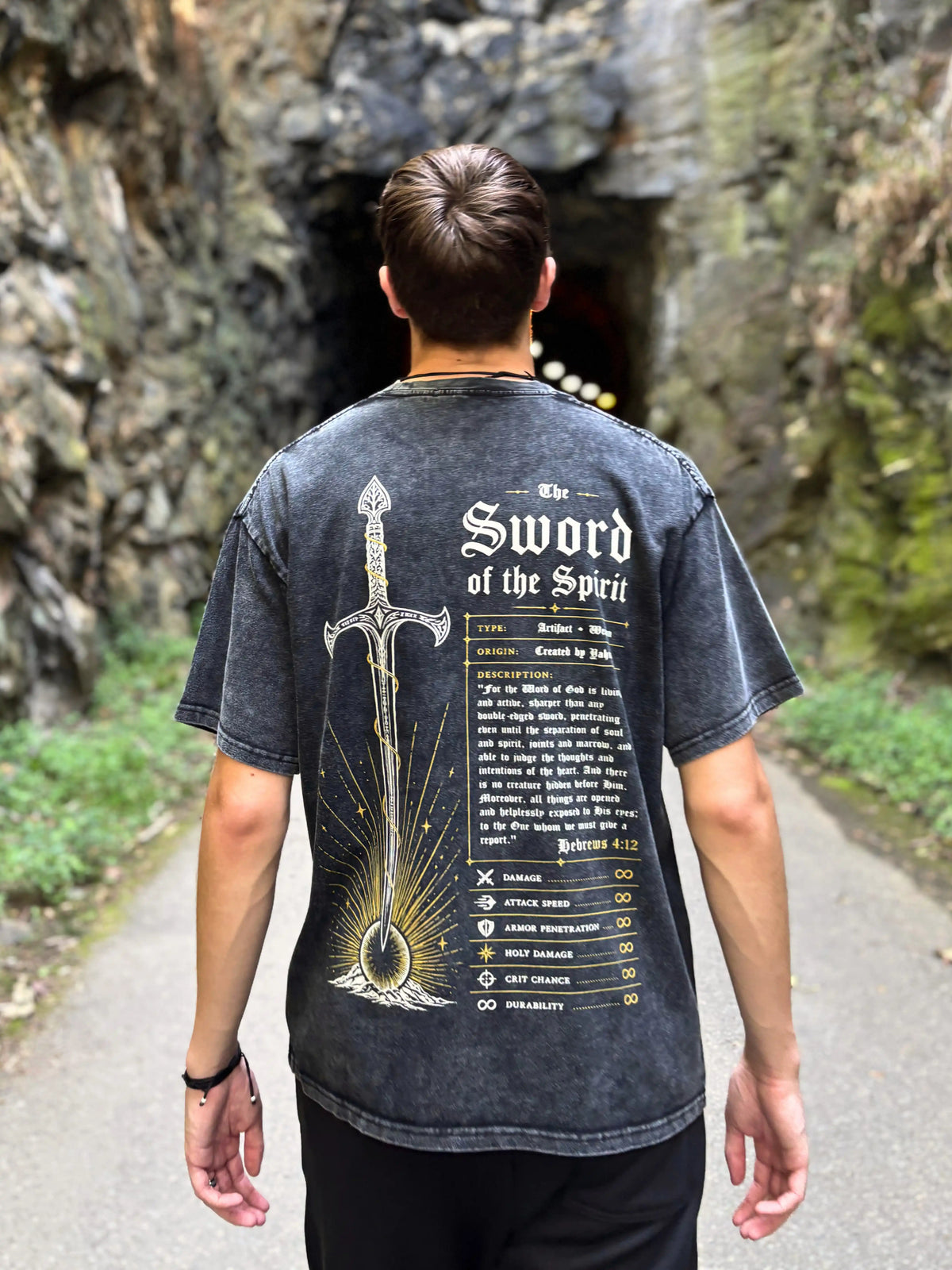Sword of the Spirit Artifact Washed Out Oversized Tee