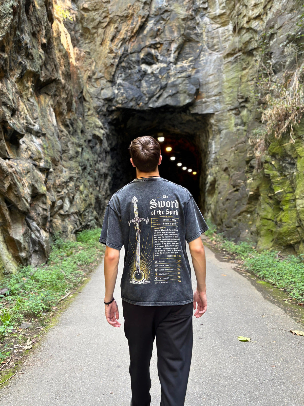 Sword of the Spirit Artifact Washed Out Oversized Tee
