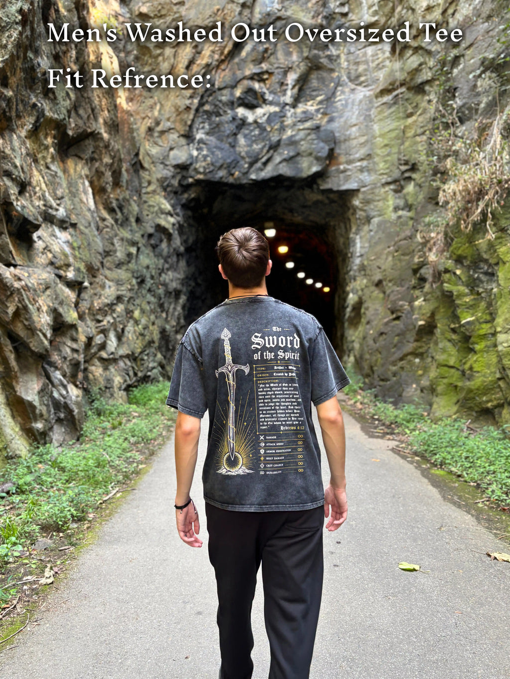 Sword in the Sand Washed Out Oversized Tee