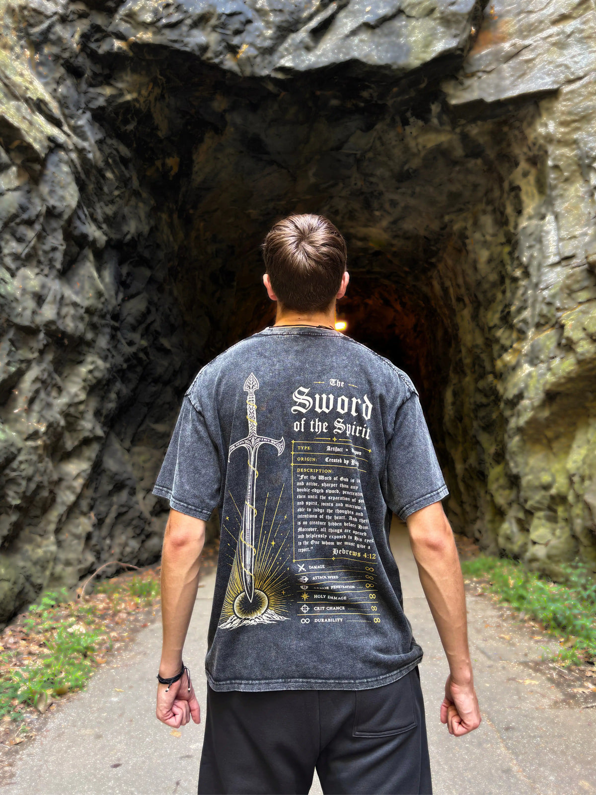 Sword of the Spirit Artifact Washed Out Oversized Tee