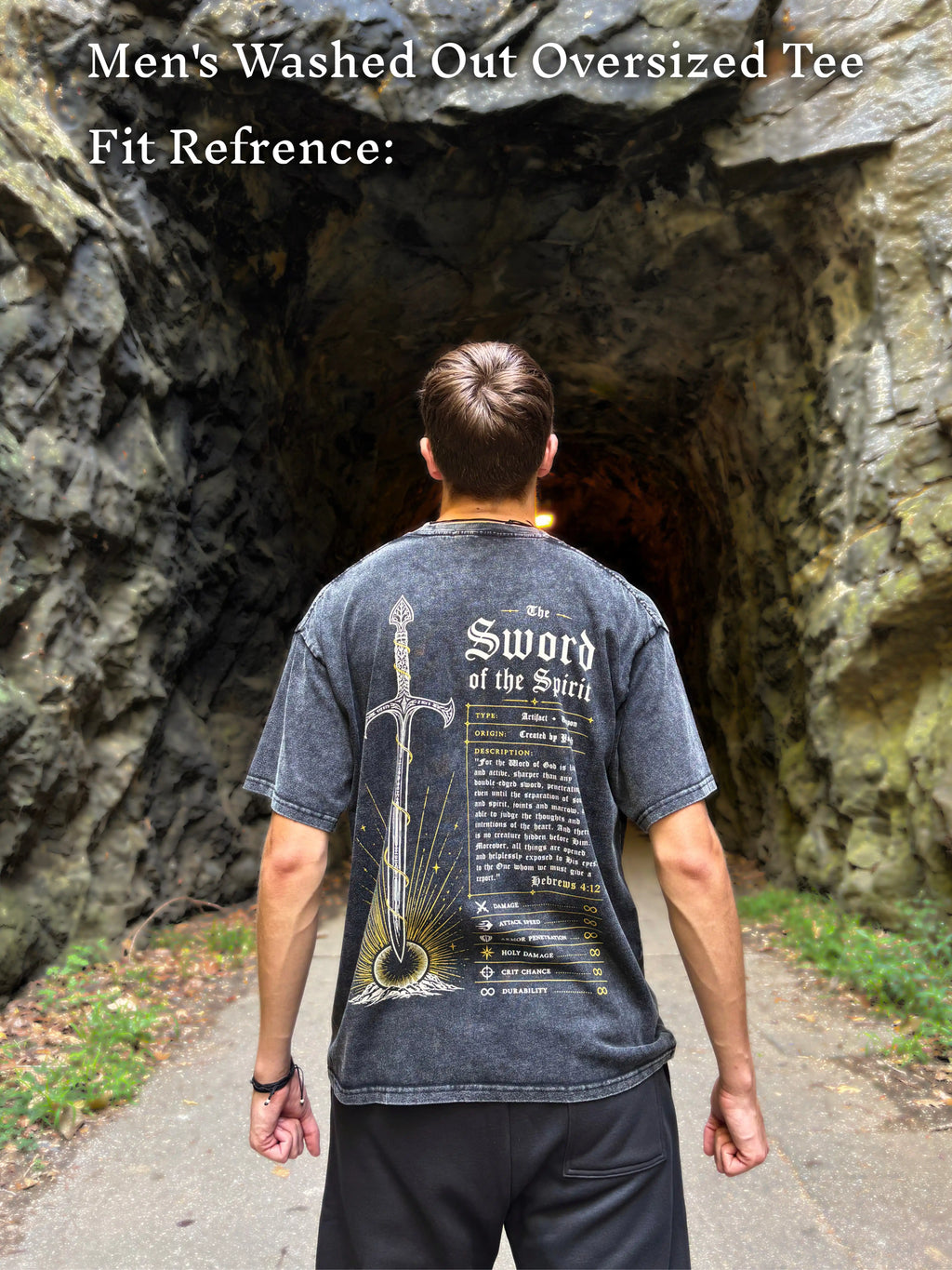 Sword in the Sand Washed Out Oversized Tee