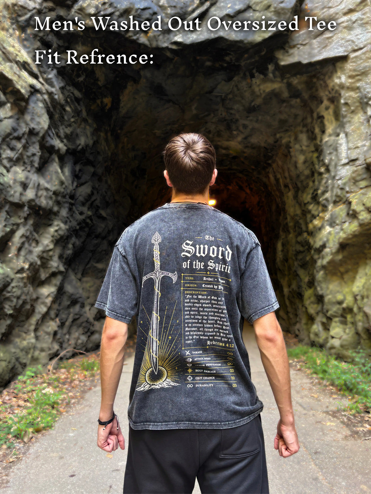 Sword in the Sand Washed Out Oversized Tee
