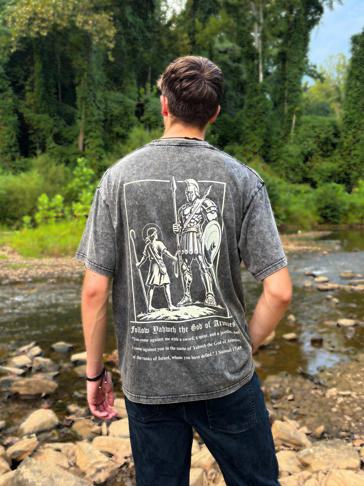 David vs Goliath Washed Out Oversized Tee