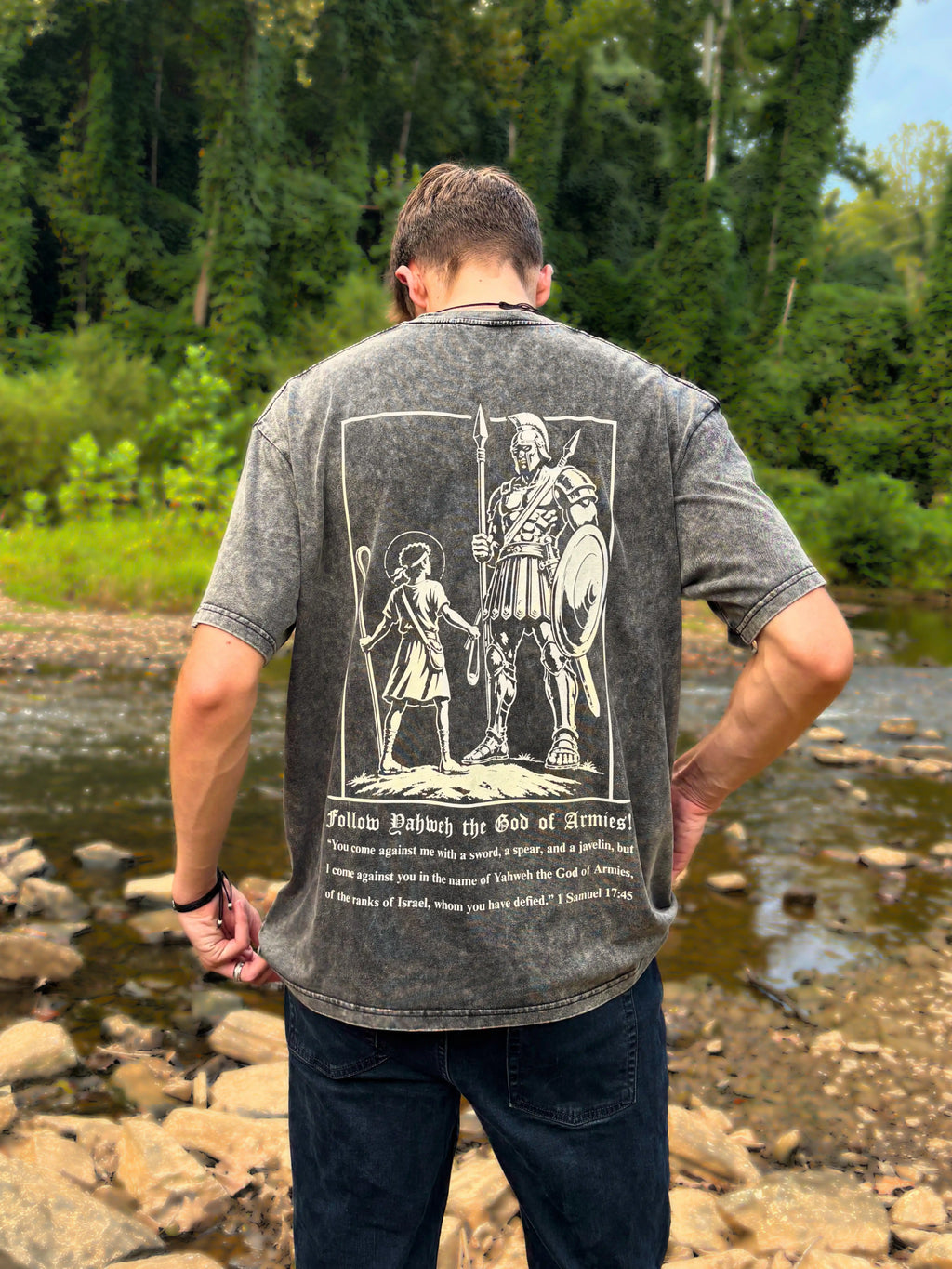 David vs Goliath Washed Out Oversized Tee
