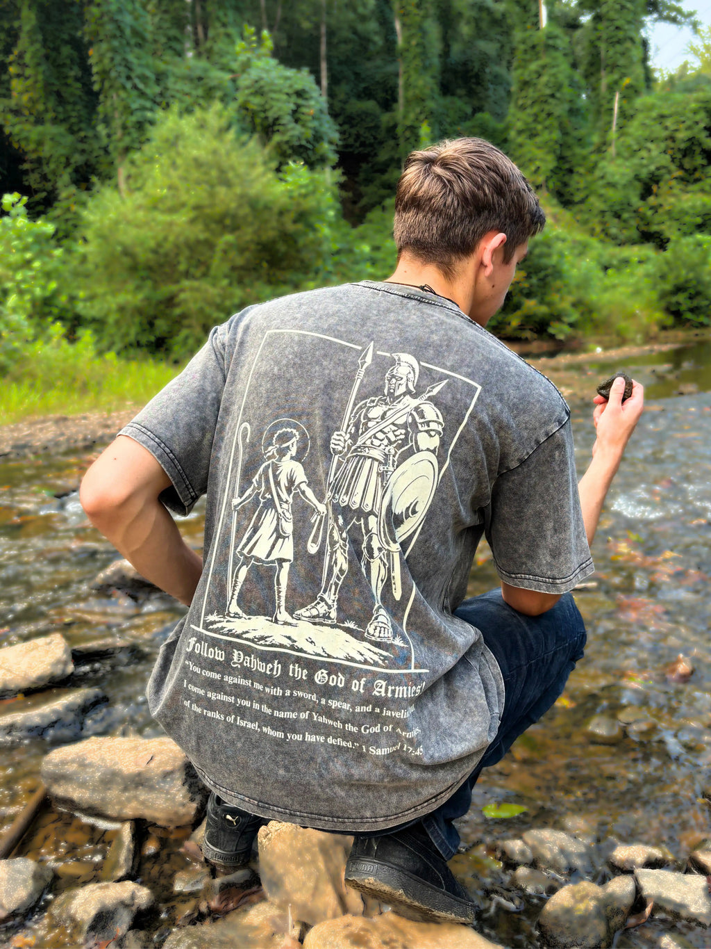 David vs Goliath Washed Out Oversized Tee