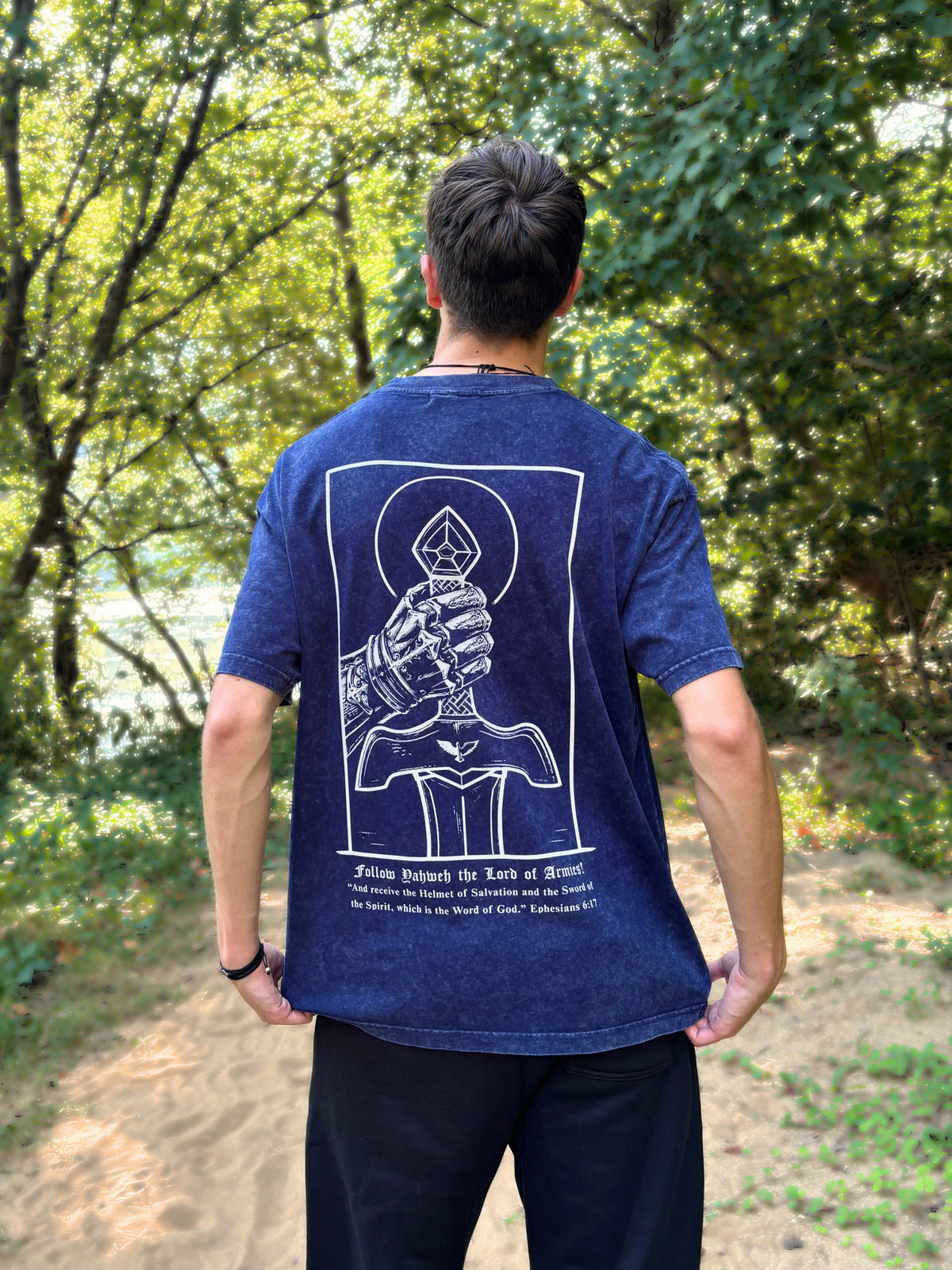 Receive the Sword of God Washed Out Oversized Tee