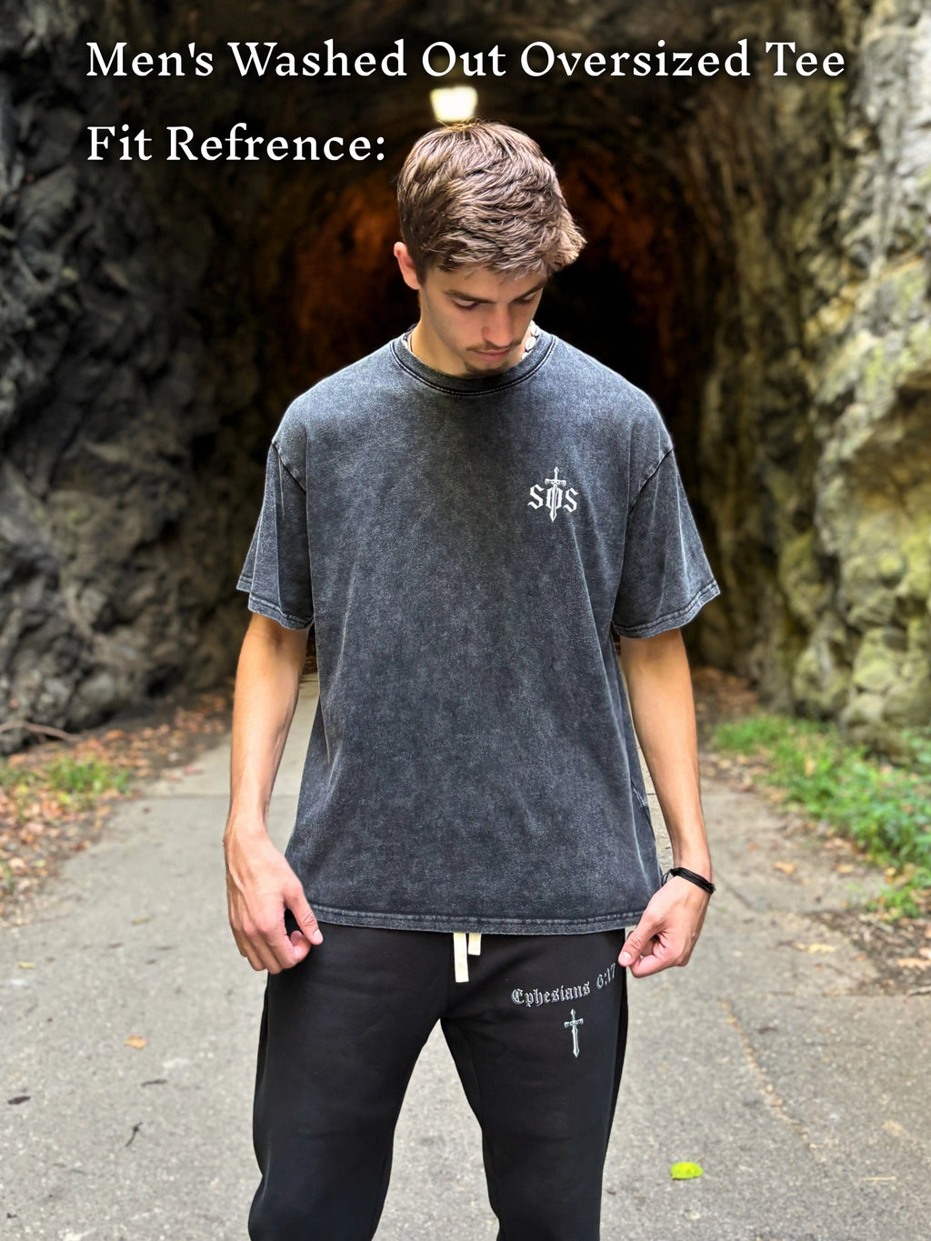 Sword in the Sand Washed Out Oversized Tee