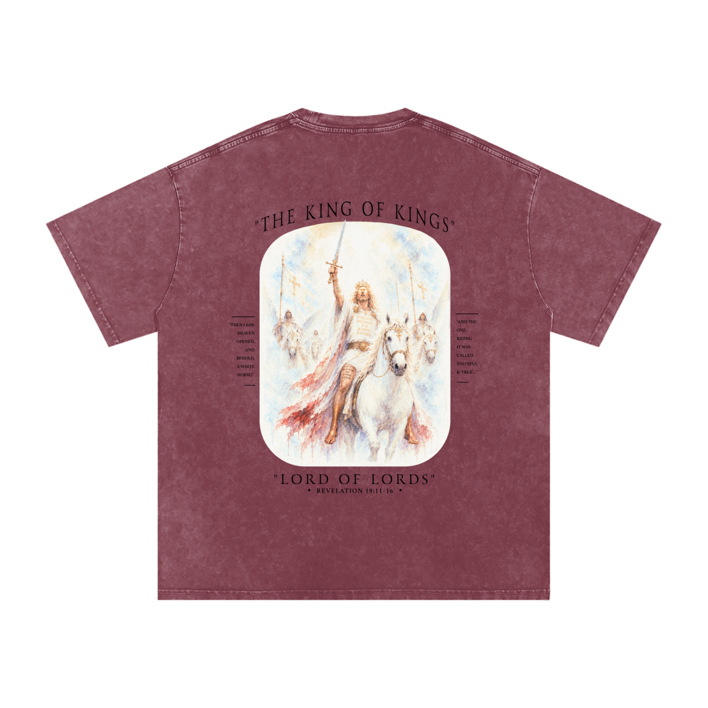 Rider coming with angels