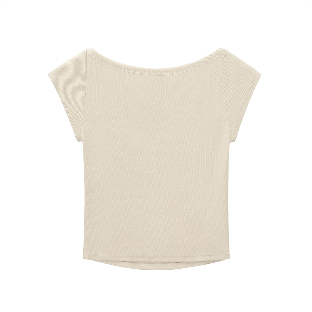 Stilled Wave Slim-Fit Wide Neck Top