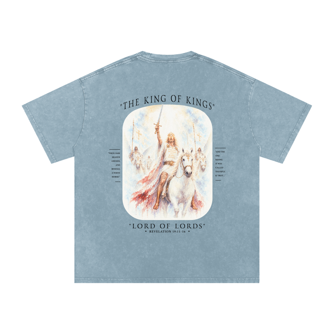 Rider coming with angels