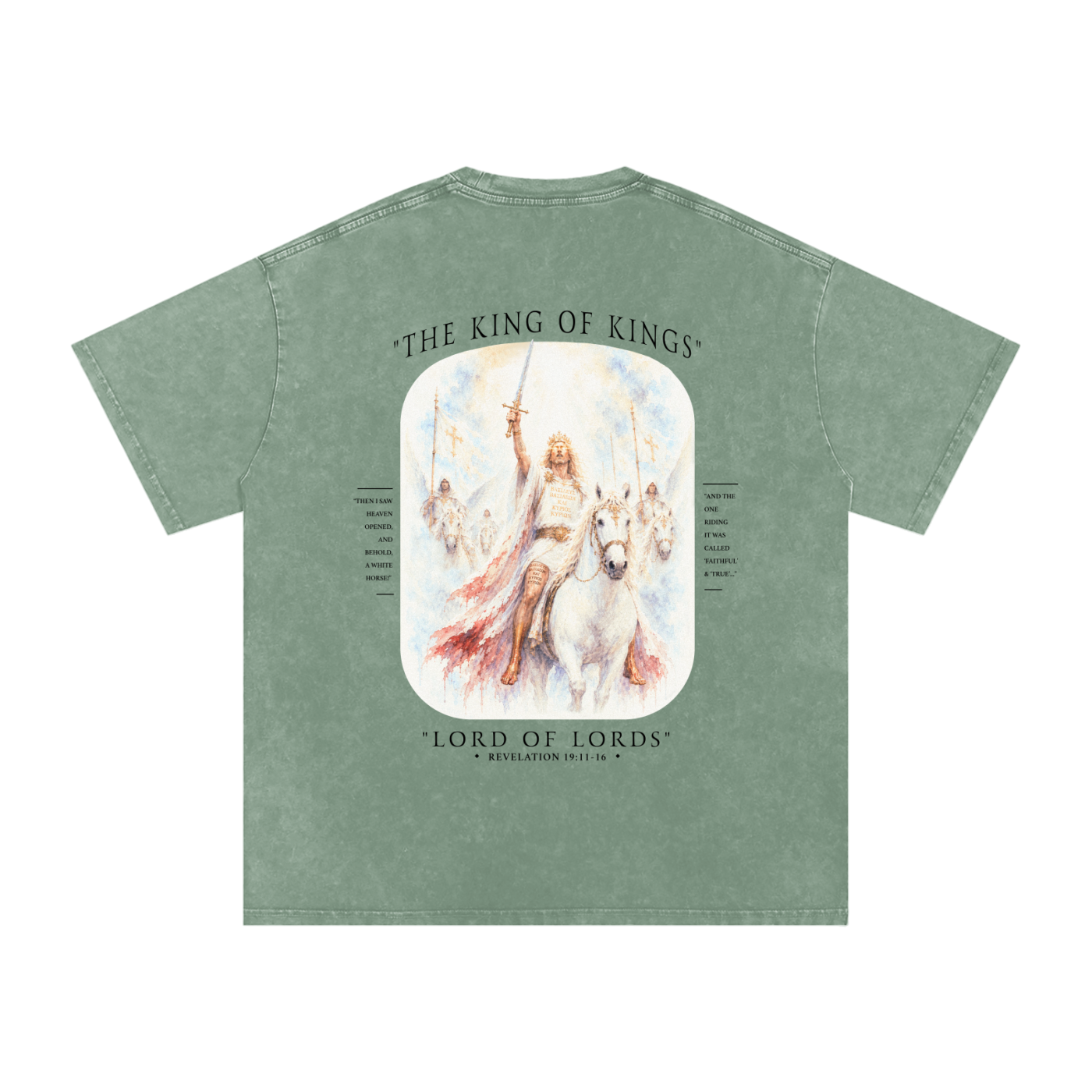 Rider coming with angels