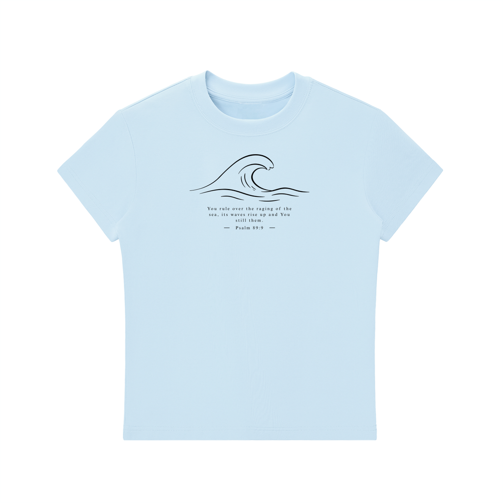 Stilled Wave Slim-Fit Women's Crewneck Tee