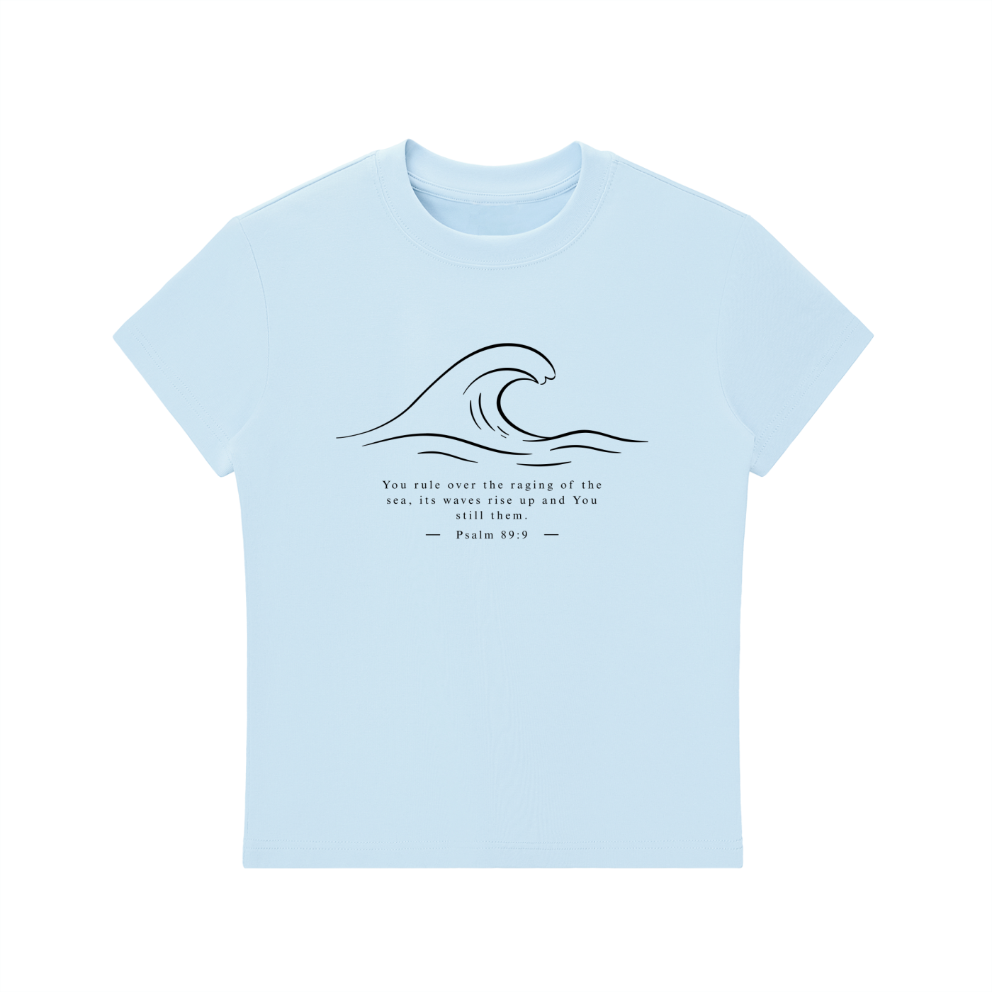 Stilled Waves Slim-Fit Women's Crewneck Tee