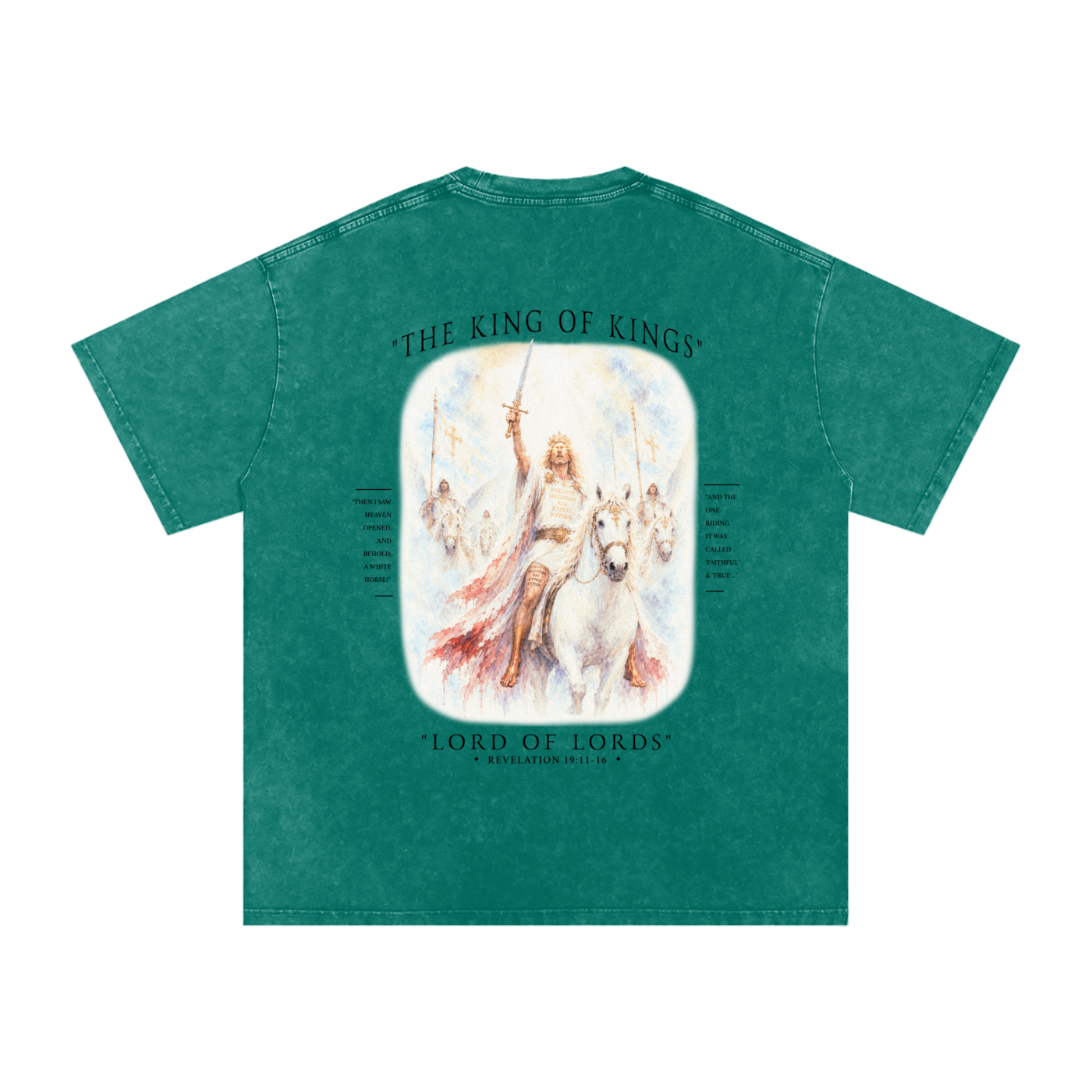 Rider coming with angels