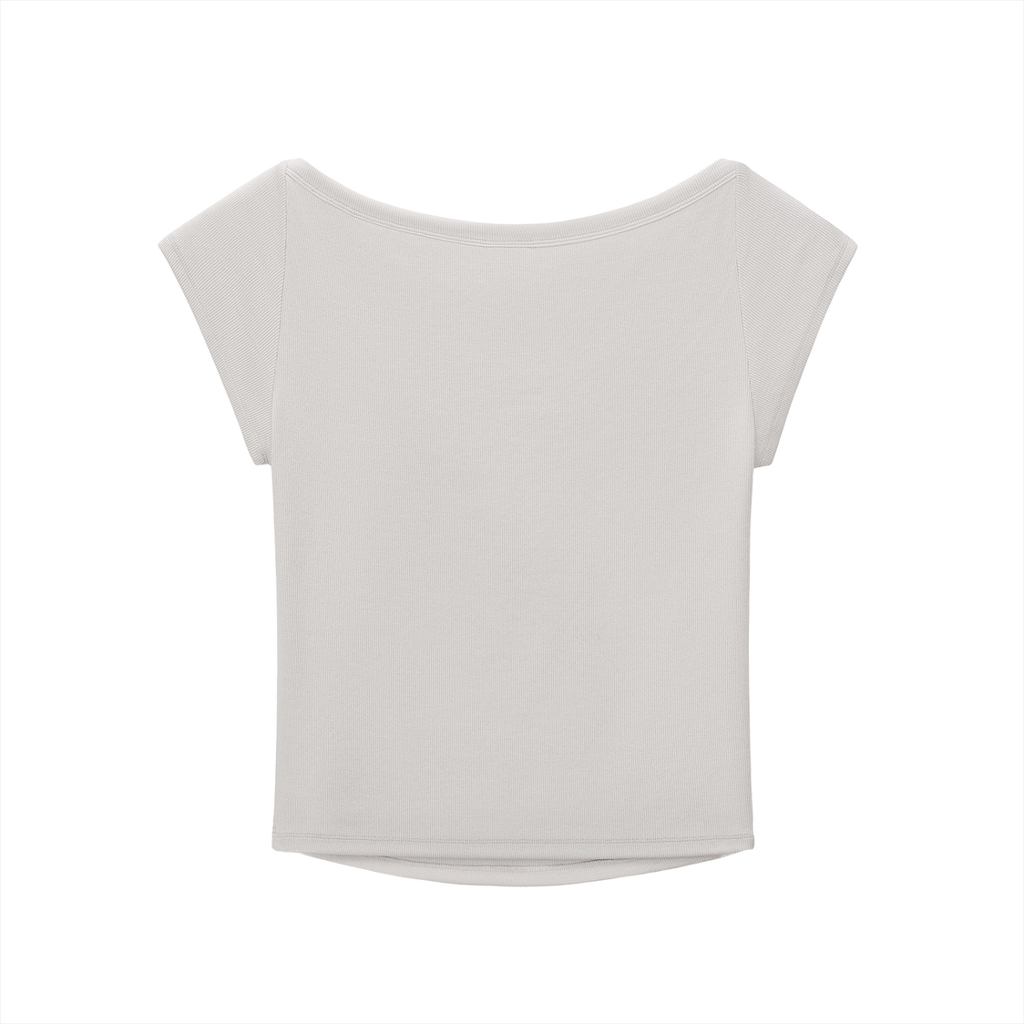 Stilled Waves Slim-Fit Wide Neck Top