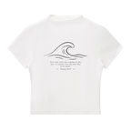 Stilled Wave Slim-Fit Mock Neck Top