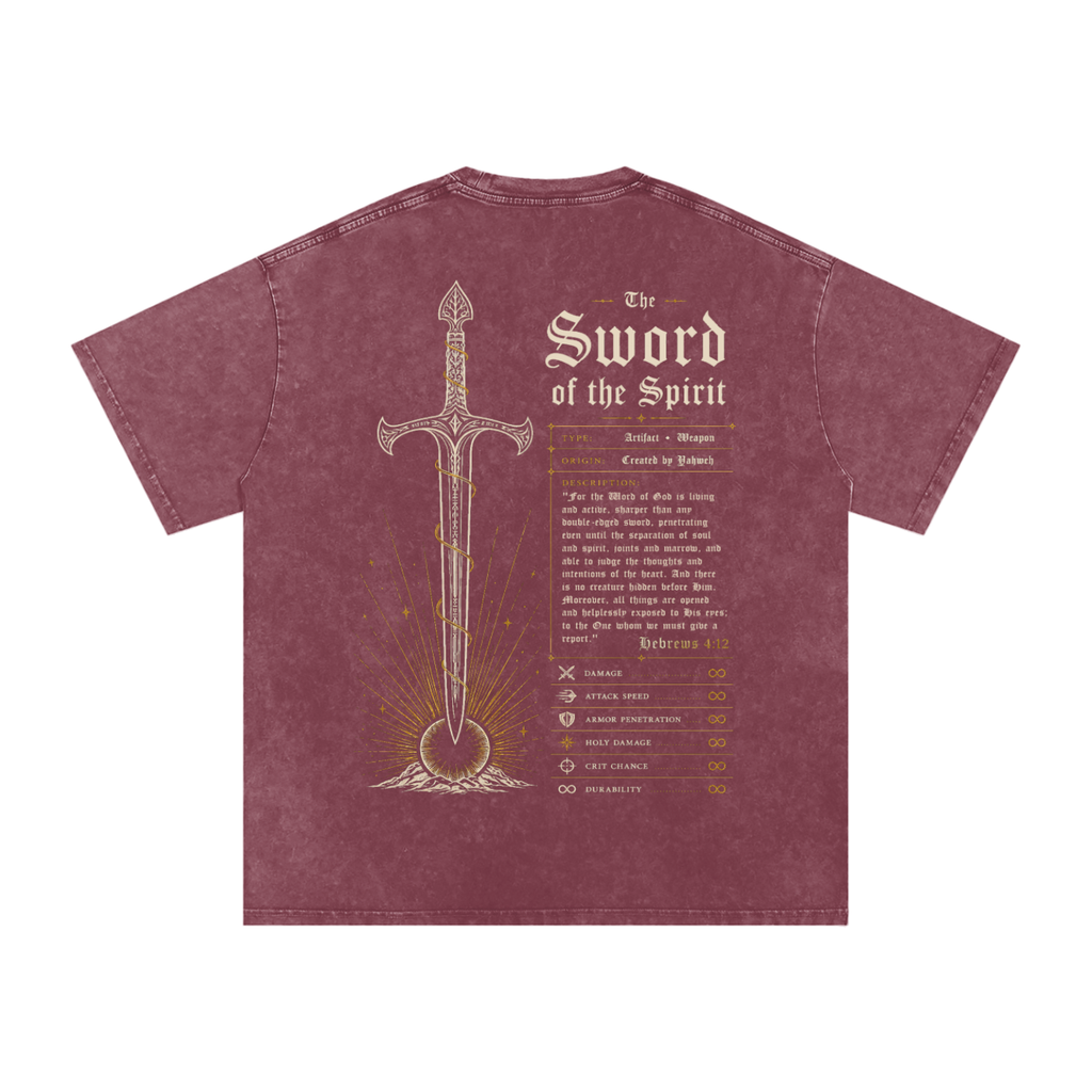 Sword of the Spirit Artifact Washed Out Oversized Tee