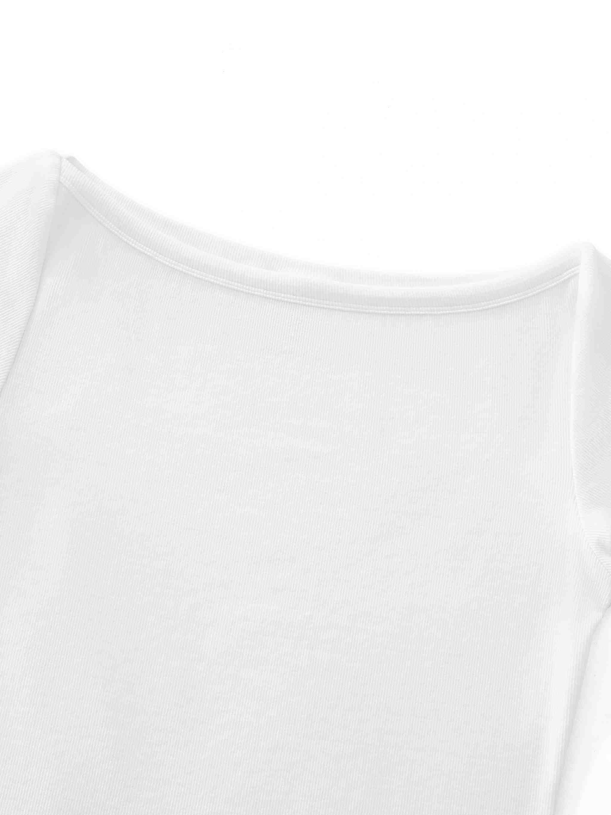 Slim Fit Wide Neck Top